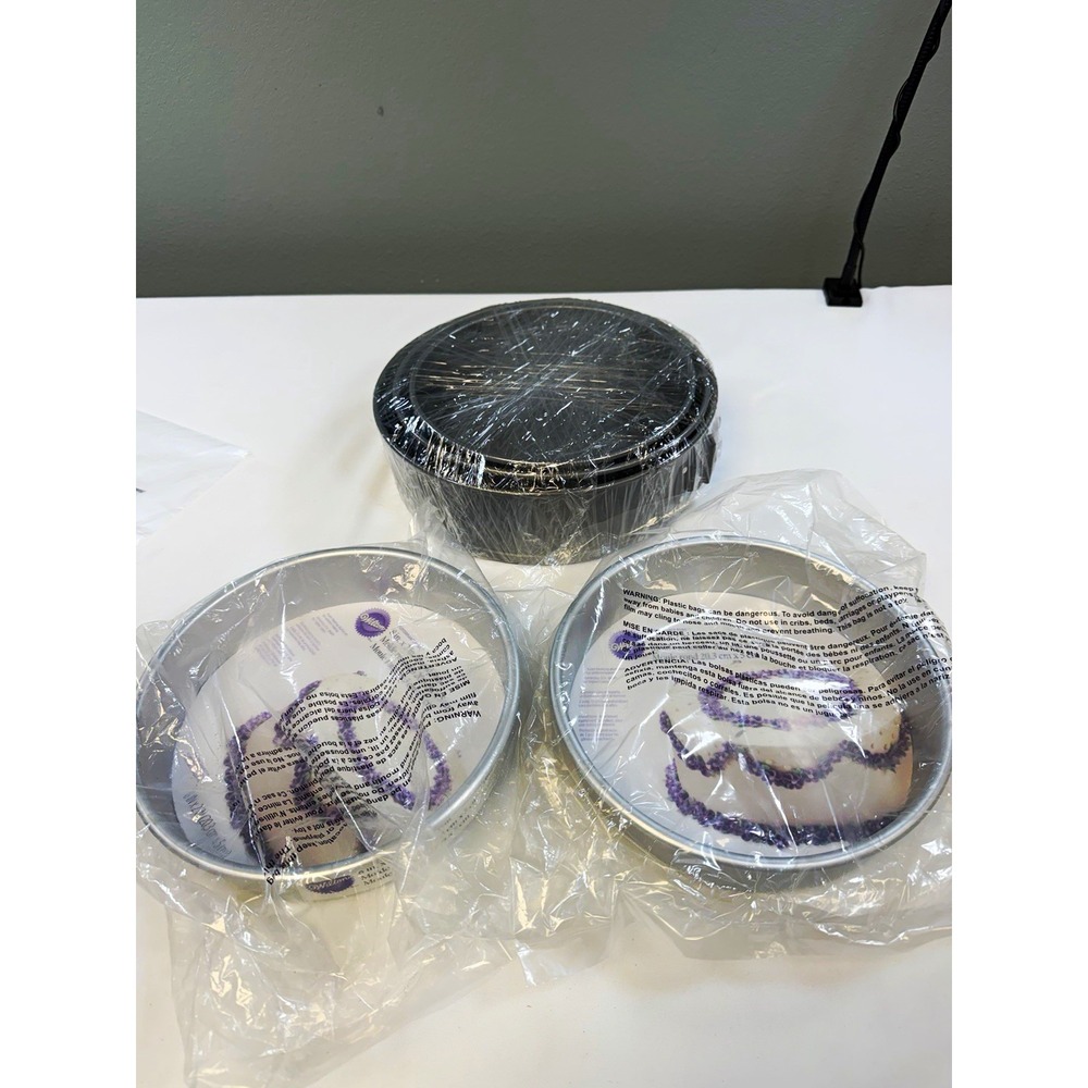 Wilton Cake Pan Lot 5pc Performance 8" Round Aluminum New Springform Used Bundle